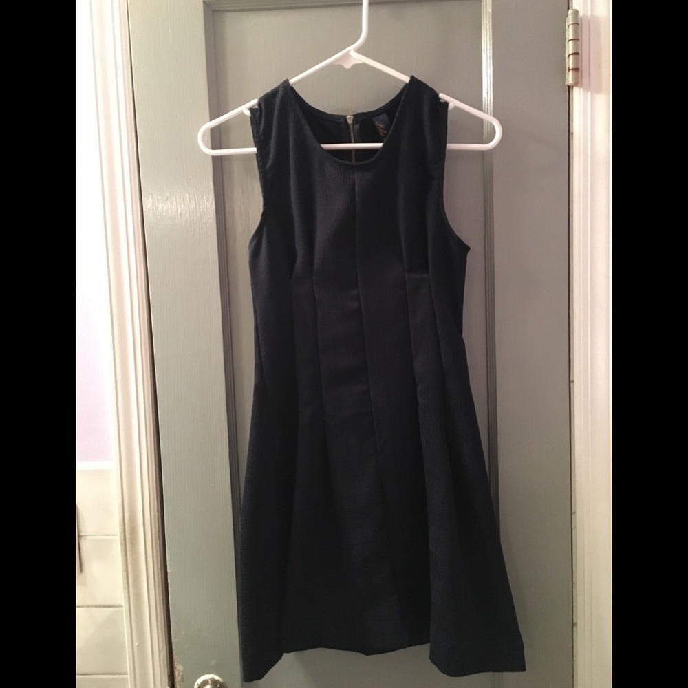 Francesca’s Blue Rain Navy Blue Dress w/ Zipper